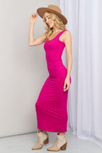 Load image into Gallery viewer, Zenana Scoop Neck Sleeveless Maxi Dress in Magenta