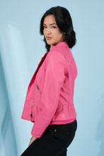 Load image into Gallery viewer, LA Atlantic City Vegan Leather Jacket in Hot Pink