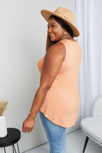 Load image into Gallery viewer, Zenana Full Size Round Neck Tunic Tank Top in Orange