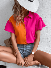 Load image into Gallery viewer, Strawberries & Oranges Button Down Top