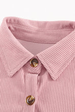 Load image into Gallery viewer, Pocketed Button Ribbed Textured Shirt
