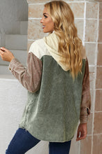 Load image into Gallery viewer, Snap Front Hooded Corduroy Shacket
