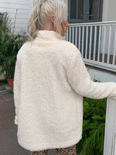 Load image into Gallery viewer, Buttoned Longline Sherpa Jacket