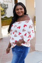 Load image into Gallery viewer, Heimish Full Size Leopard Heart Boat Neck Top