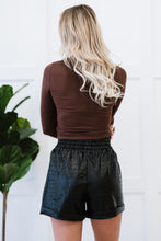 Load image into Gallery viewer, Chocolate USA Half Button Down Ribbed Collared Neck Knit Top