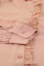 Load image into Gallery viewer, Frilled Trim Button Down Shirt