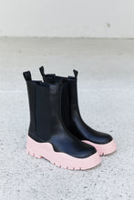 Load image into Gallery viewer, Weeboo Two-Tone Faux Leather Booties in Pink