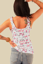 Load image into Gallery viewer, Floral Ribbed Knit Tank Top
