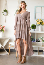 Load image into Gallery viewer, Frill Trill Flounce Sleeve High-Low Dress