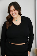Load image into Gallery viewer, Sew In Love Full Size Johnny Collar Cropped Sweater and Knit Skirt Set