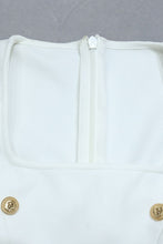 Load image into Gallery viewer, Button Detail Spliced Lace Bandage Dress