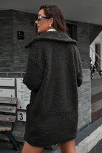 Load image into Gallery viewer, Button Front Lapel Collar Teddy Coat