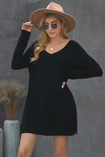 Load image into Gallery viewer, Side Slit Hem Long Sleeve Top