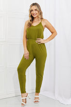 Load image into Gallery viewer, Capella Comfy Casual Full Size Solid Elastic Waistband Jumpsuit in Chartreuse