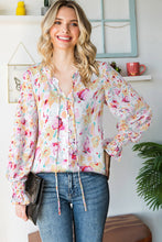 Load image into Gallery viewer, Pink, Yellow, White Floral Blouse