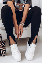 Load image into Gallery viewer, High Waist Ribbed/Lounge Slit pants