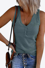 Load image into Gallery viewer, V-Neck Ribbed Tank