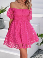Load image into Gallery viewer, Off-Shoulder A-Line Mini Dress