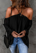 Load image into Gallery viewer, Cold Shoulder Halter Blouse DIBS BLOUSE