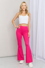 Load image into Gallery viewer, Zenana Full Size High Waist Sports Flare Pants in Hot Pink