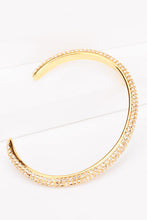 Load image into Gallery viewer, 18K Gold-Plated Rhinestone Open Bracelet
