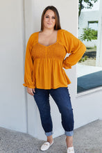Load image into Gallery viewer, GeeGee Penthouse Full Size Smocked Blouse