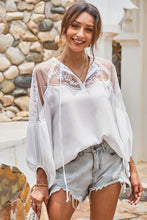 Load image into Gallery viewer, Mesh Lace Long Sleeve Top