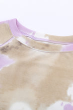 Load image into Gallery viewer, Tie-Dye Raglan Sleeve Top and Drawstring Pants Lounge Set