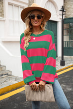 Load image into Gallery viewer, Striped Balloon Sleeve Knit Pullover
