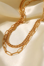 Load image into Gallery viewer, 18K Gold Plated Layered Chain Necklace