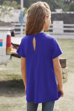 Load image into Gallery viewer, Girls Cutout Short Sleeve T-Shirt