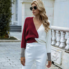 Load image into Gallery viewer, Color Block Twisted Long Sleeve Sweater