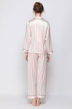 Load image into Gallery viewer, Satin Button-Up Lapel Collar Top and Pants Pajama Set