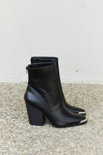 Load image into Gallery viewer, Qupid Shiny Silver Toe Detail Faux Leather Booties