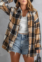 Load image into Gallery viewer, Double Take Plaid Dropped Shoulder Pocketed Shirt Jacket