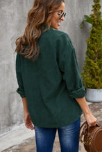 Load image into Gallery viewer, Corduroy Long Sleeve Button-up Shirt Jacket