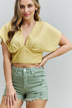 Load image into Gallery viewer, HYFVE Out For Brunch Flowy Sleeve Open Back Crop Top