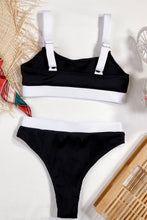 Load image into Gallery viewer, Color Block Scoop Neck Bikini Set