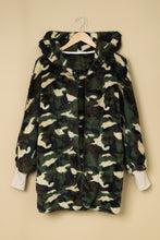 Load image into Gallery viewer, Fleece Hooded Open Front Jacket with Pockets