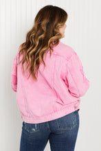 Load image into Gallery viewer, Andree by Unit Starstruck Full Size Sequin Star Patch Denim Jacket