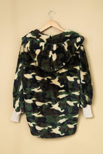Load image into Gallery viewer, Fleece Hooded Open Front Jacket with Pockets