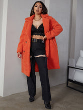 Load image into Gallery viewer, Collared Neck Double-Breasted Coat