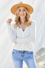 Load image into Gallery viewer, Zenana Eyelash Lace Trim Long Sleeve Top