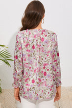 Load image into Gallery viewer, Double Take Floral V-Neck Long Sleeve Shirt
