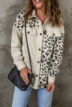 Load image into Gallery viewer, Leopard Print Pocketed Corduroy Jacket