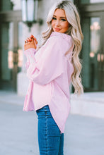 Load image into Gallery viewer, Trendy Pin Striped Collard Dolman Button down Shirt