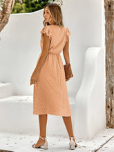 Load image into Gallery viewer, V-Neck Flutter Sleeve Midi Dress