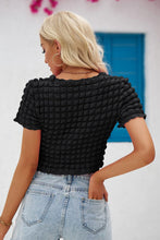 Load image into Gallery viewer, Round Neck Short Sleeve Crop Top