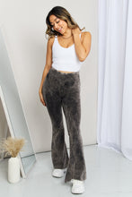 Load image into Gallery viewer, Zenana Full Size Acid Wash Wide Waistband Flare Leggings