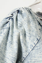 Load image into Gallery viewer, Acid Wash Denim T-Shirt and Side Tie Skirt Set